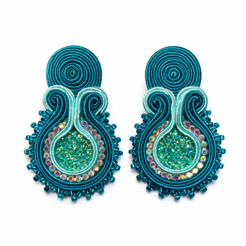 Maxi Aros Soutache Turquesas