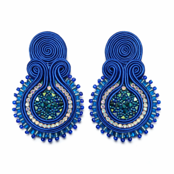 Maxi Aros Soutache Azul Indigo