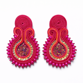 Maxi Aros Soutache Fucsia