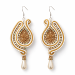 Aros Soutache Aura Dorada Plata 925
