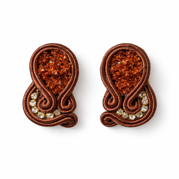 Aros Soutache Aura Cobre – Plata 925 - Mini
