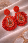 Aros Soutache Aura Fuego – Diseño Maxi Artesanal